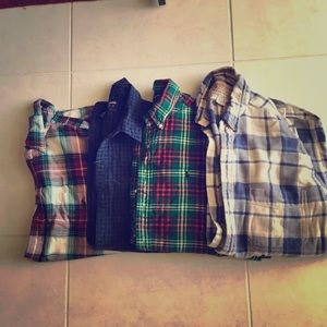Ralph Lauren and Abercrombie flannel